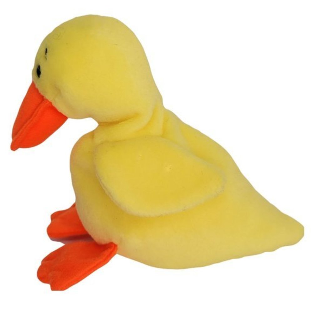 Ty Beanie Baby Quackers Duck‎ 1993 6in Yellow Orange Plush - Picture 2 of 6